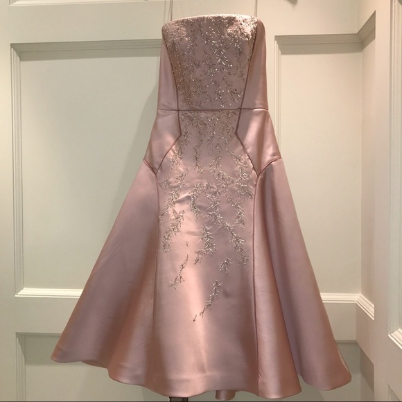 J. Mendel Dresses & Skirts - SOLD! $6800 J Mendel Midi Dress Pink Gown Beaded 2